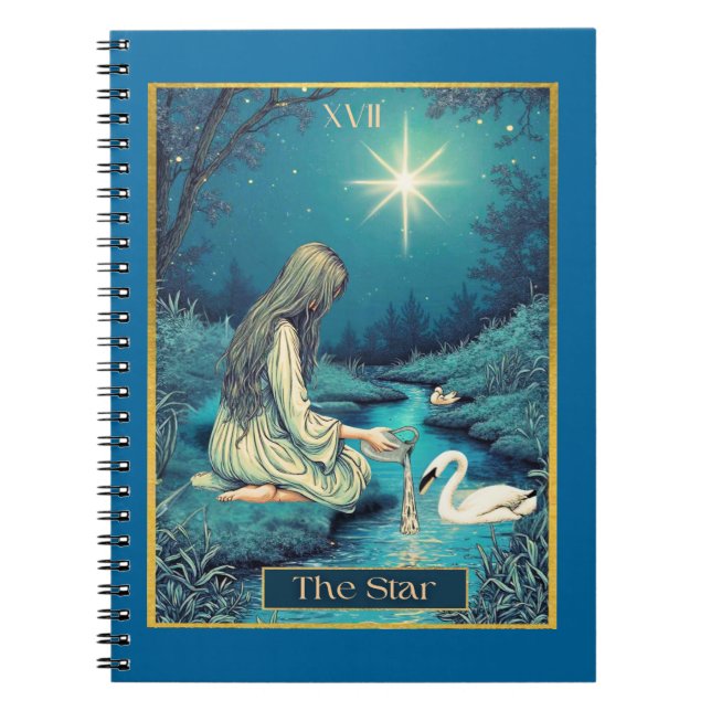 Tarot Card Illustration, The Star Notebook (Front)