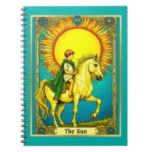 Tarot Card Illustration, The Sun Notebook