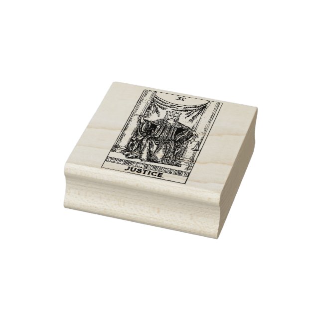 Tarot Card: Justice: Personalized Text Rubber Stamp (Stamp)