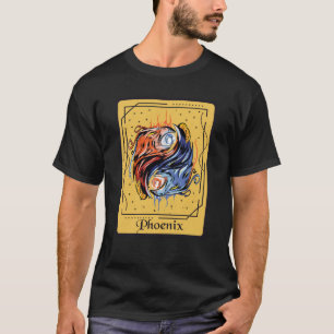 Tarot Card Phoenix Ying Yang Firebird with Fantasy T-Shirt