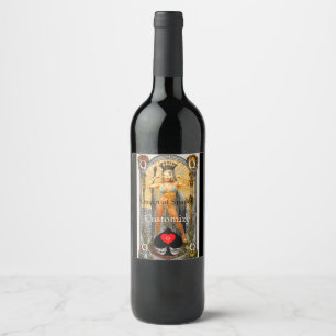 Tarot Card Queen of Spades Thunder_Cove Wine Label