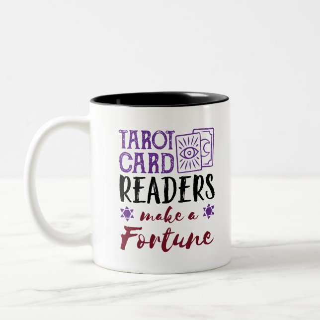 Tarot Card Readers Make a Fortune Two-Tone Coffee Mug (Left)
