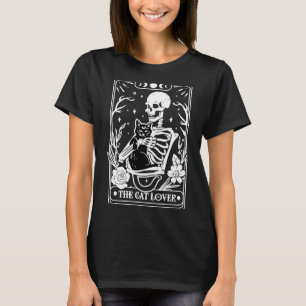 Tarot Card Skeleton The Black Cat Lovers Halloween T-Shirt