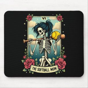 Tarot Card Softll Mom Mama Skeleton Halloween Mouse Pad