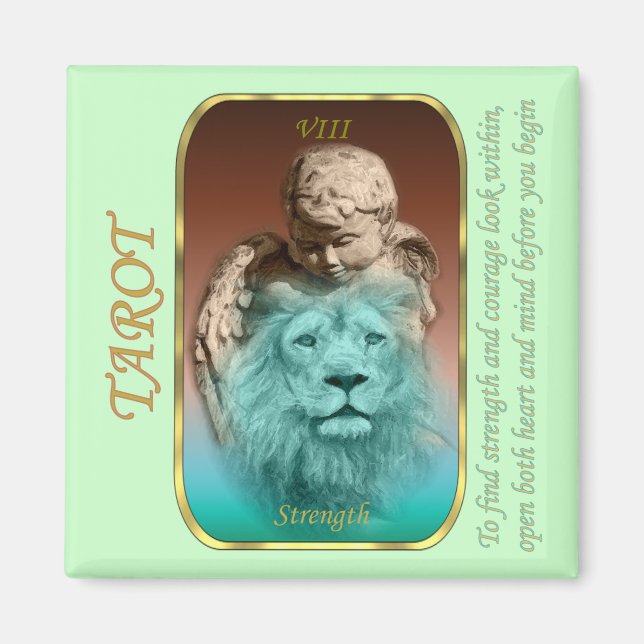 Tarot Card - Strength Magnet (Front)