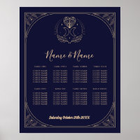 Tarot Card Table 8 Seating Wedding Crystals Moon