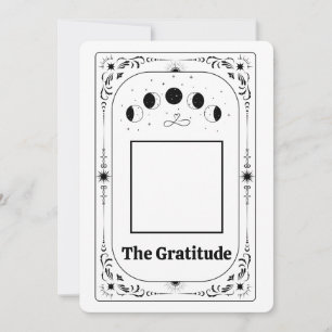 Tarot Card Template Custom Photo Gratitude Trendy