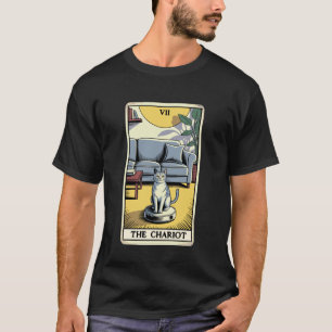 Tarot Card The Chariot Cat Robot Vacuum Cleaner Fu T-Shirt