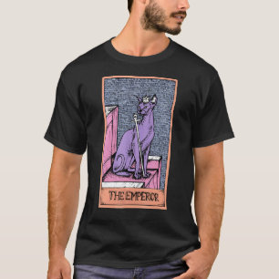 Tarot Card The Emperor And Sphynx Cat  Occult Grap T-Shirt