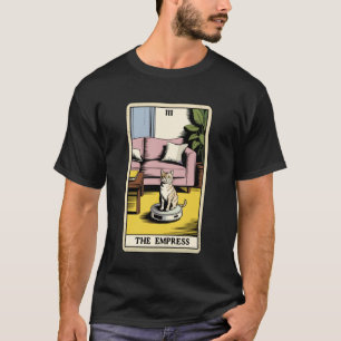 Tarot Card The Empress Cat On Robot Vacuum Cleaner T-Shirt