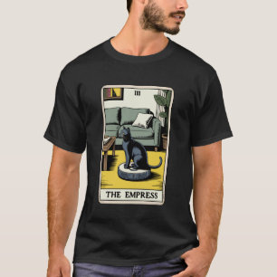 Tarot Card The Empress Cat On Robot Vacuum Cleaner T-Shirt