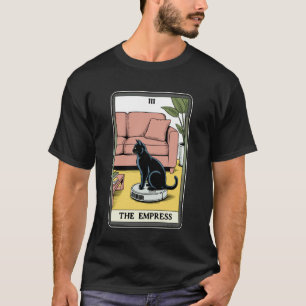 Tarot Card The Empress Cat On Robot Vacuum Cleaner T-Shirt