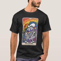 Tarot Card The Lovers Rainbow Kissing Gay Skeleton