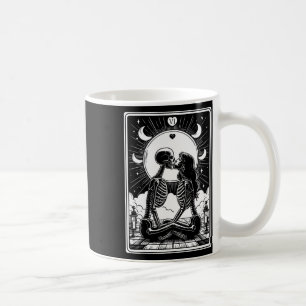 Tarot Card The Lovers Skeleton Goth Halloween Coffee Mug