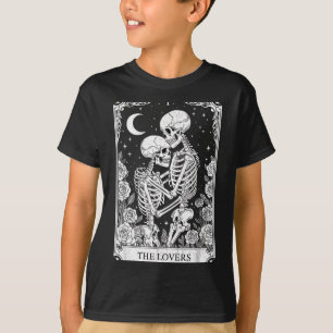 Tarot Card The Lovers Skeleton Goth Halloween T-Shirt
