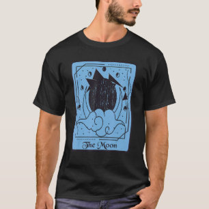 Tarot Card The Moon Mystical Cards  Moon Occult T-Shirt