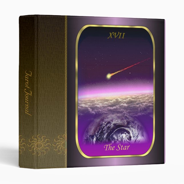 Tarot Card - The Star 1" Tarot Journal Binder (Front/Spine)
