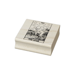 Tarot Card: The Star: Personalized Text Rubber Stamp