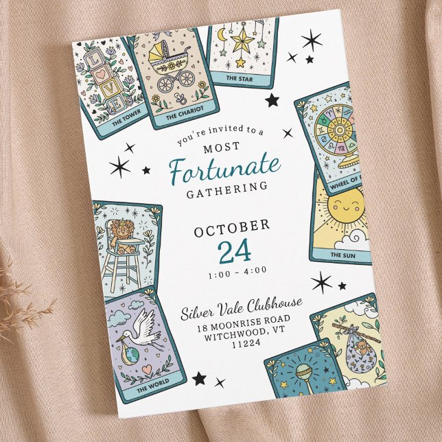 Tarot Card Theme Baby Shower Invitations (Creator Uploaded)