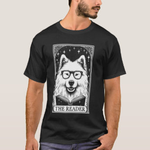 Tarot Card Vintage Samoyed Dog Book Lover The Read T-Shirt