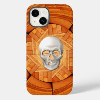 Tarot Card Wood with 3D Skull Inlay