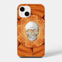Tarot Card Wood with 3D Skull Inlay