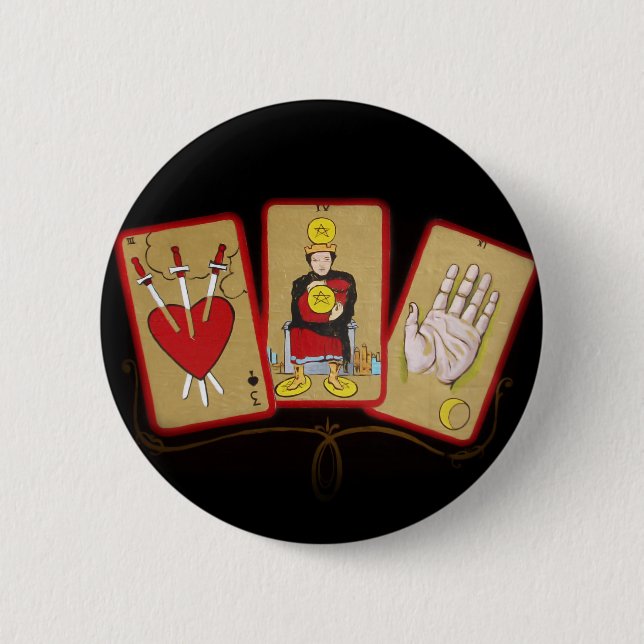 Tarot Cards (1) 2 Inch Round Button (Front)