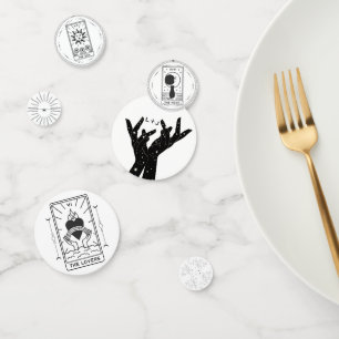 Tarot Cards   Bridal Shower   Wedding   Modern B+W Confetti