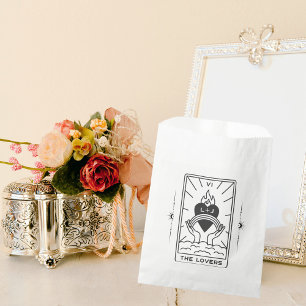 Tarot Cards Bridal Shower Wedding Modern B+W Favour Bag