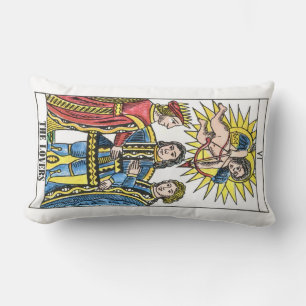 Tarot Cards The Lovers The Sun Lumbar Pillow