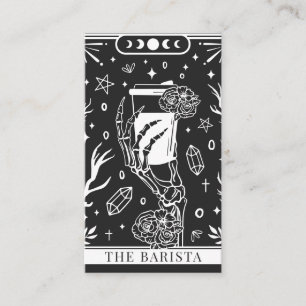 Tarot Charcoal Grey Barista Business Card
