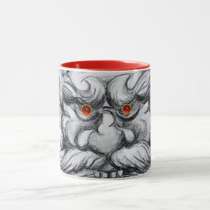 TAROT, FANTASY GROTESQUE MASK Black White Red Mug