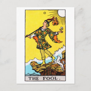 tarot-fool postcard