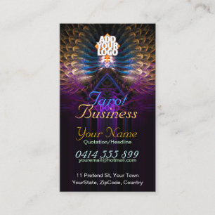 Tarot Fractal Feathers Business Card
