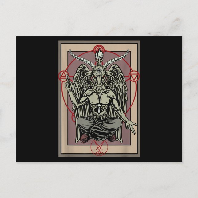 Tarot Goth Card Baphomet Satanic Witch Pentagram (Front)