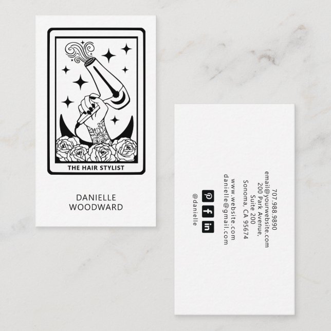 Tarot Hairdresser Business Card (Front/Back)