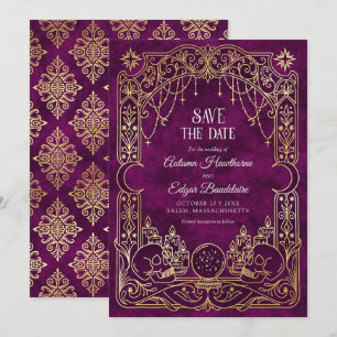 Tarot Halloween Gothic Wedding Save The Date