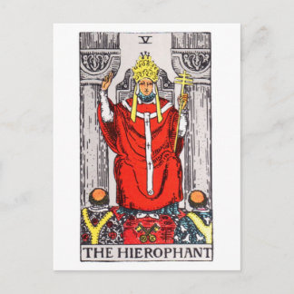tarot-hierophant postcard