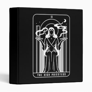 Tarot High Priestess Female Weed Smoking Occult Binder