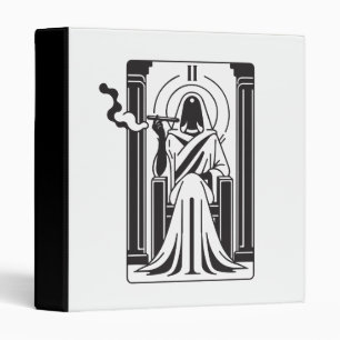 Tarot High Priestess Weed Smoking Occult Binder
