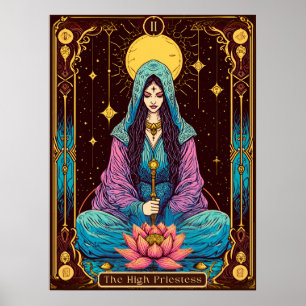Tarot Illustration, the High Priestess Poster