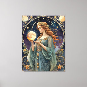 tarot inspired painting - temperance canvas print