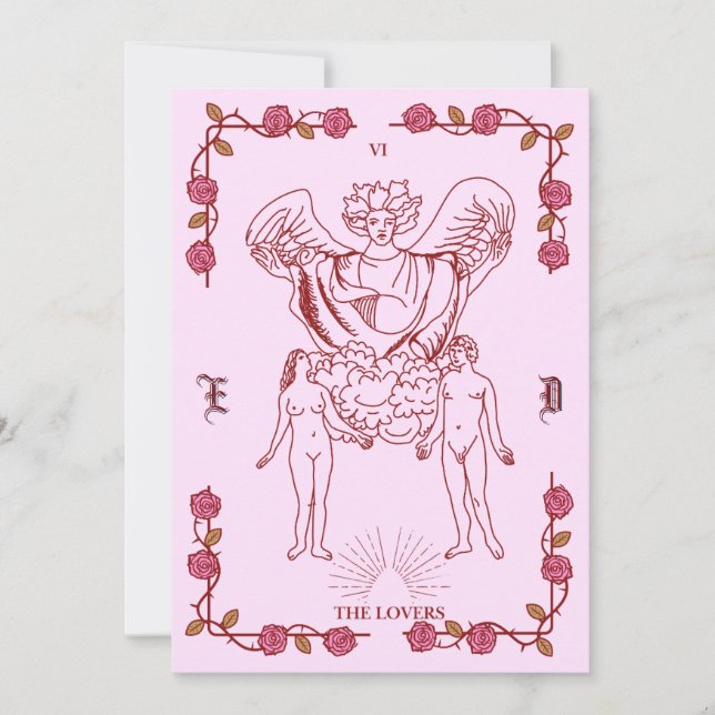 Tarot Inspired Wedding Invitation  (Front)