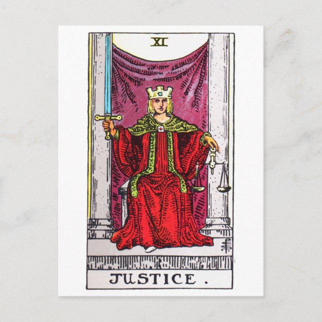tarot-justice postcard (Front)