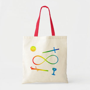 Tarot Lemniscate: The Magician & Elements Rainbow Tote Bag