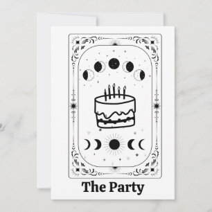 Tarot Mystic Fortune Astrological Zodiac Celestial Invitation