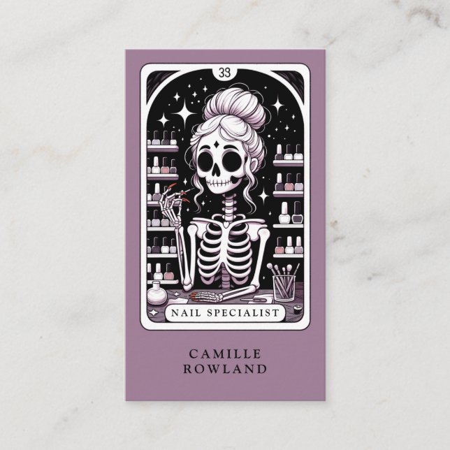 Tarot Nail Salon Business Card (Front)