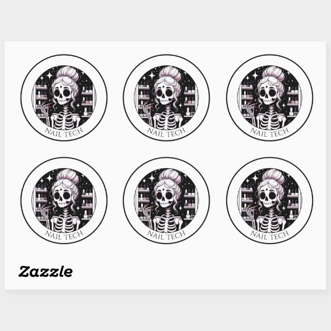 Tarot Nail Tech Product Classic Round Sticker (Sheet)