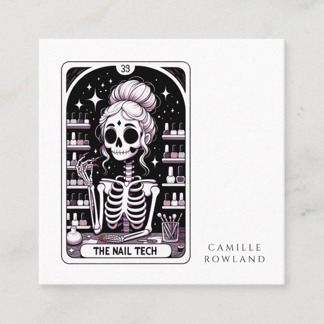 Tarot Nail Technician Business Card (Front)