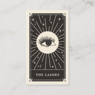 Tarot oculaire céleste Lashes Carte de visite noir